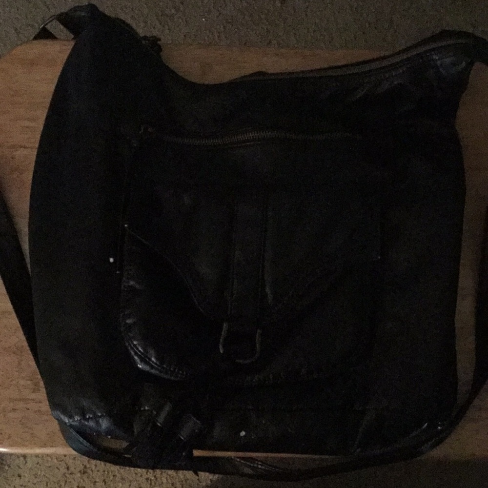 A large black purse